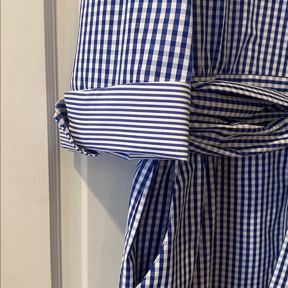 NWOT. Gretchen Scott Checkered Cotton Shirt Dress. Sz. XL - Picture 5 of 11